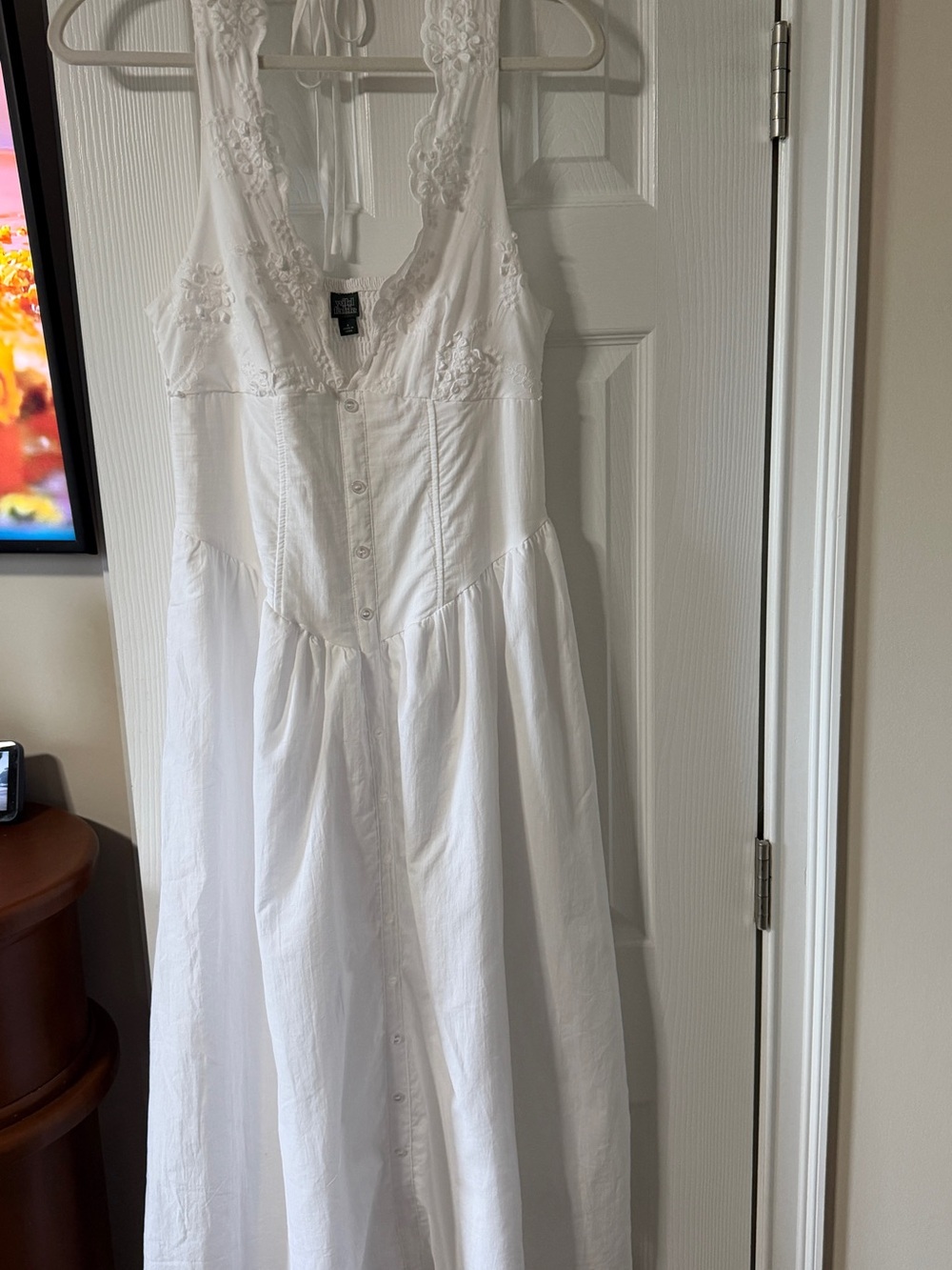 Wild Fable White Lace Embroidered Maxi Sundress - NWOT  size S
